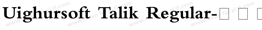 Uighursoft Talik Regular字体转换